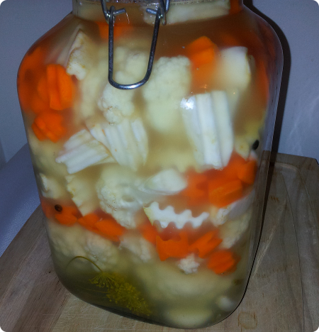 Sour Pickles in Mason Jar