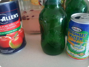 How to make flavored Apple and Coconut Kefir Water Apple Juice, Coconut Water, and Water Kefir