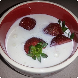 Kefir with Strawberries  Kefir with Strawberries