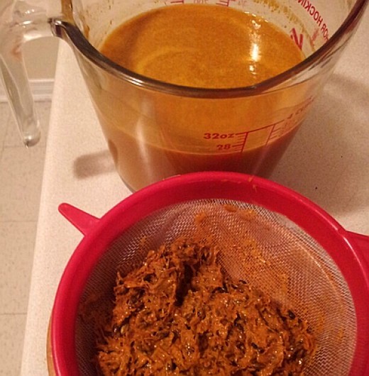 Making Sea Buckthorn Berries Juice